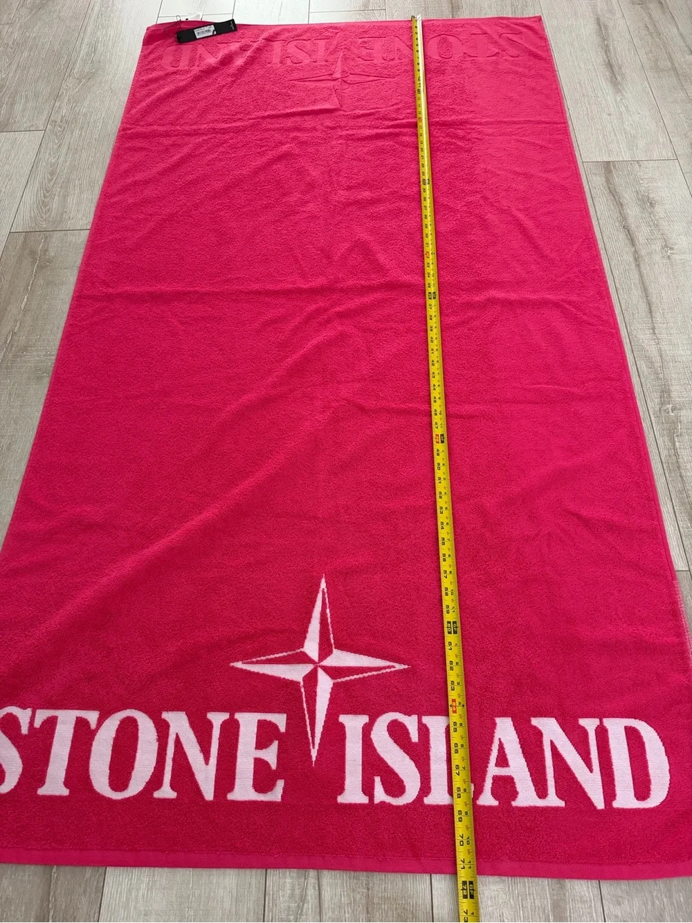 Stone Island Hot Pink Logo oversized Beach Towel new